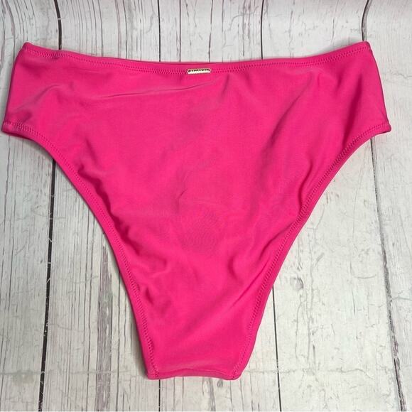 RELLECIGA Large Hot Pink High Cut Cheeky Bikini Bottom Barbie Core NEW - Picture 5 of 9